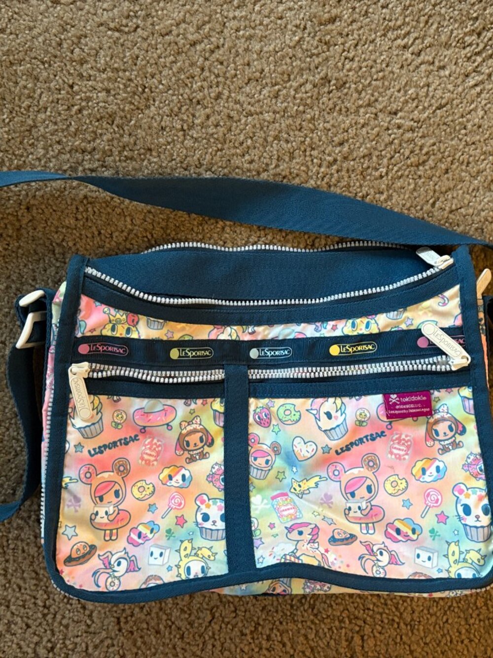 Tokidoki for LeSportsac Happy Foods Deluxe Everyday Crossbody Purse - Picture 7 of 13
